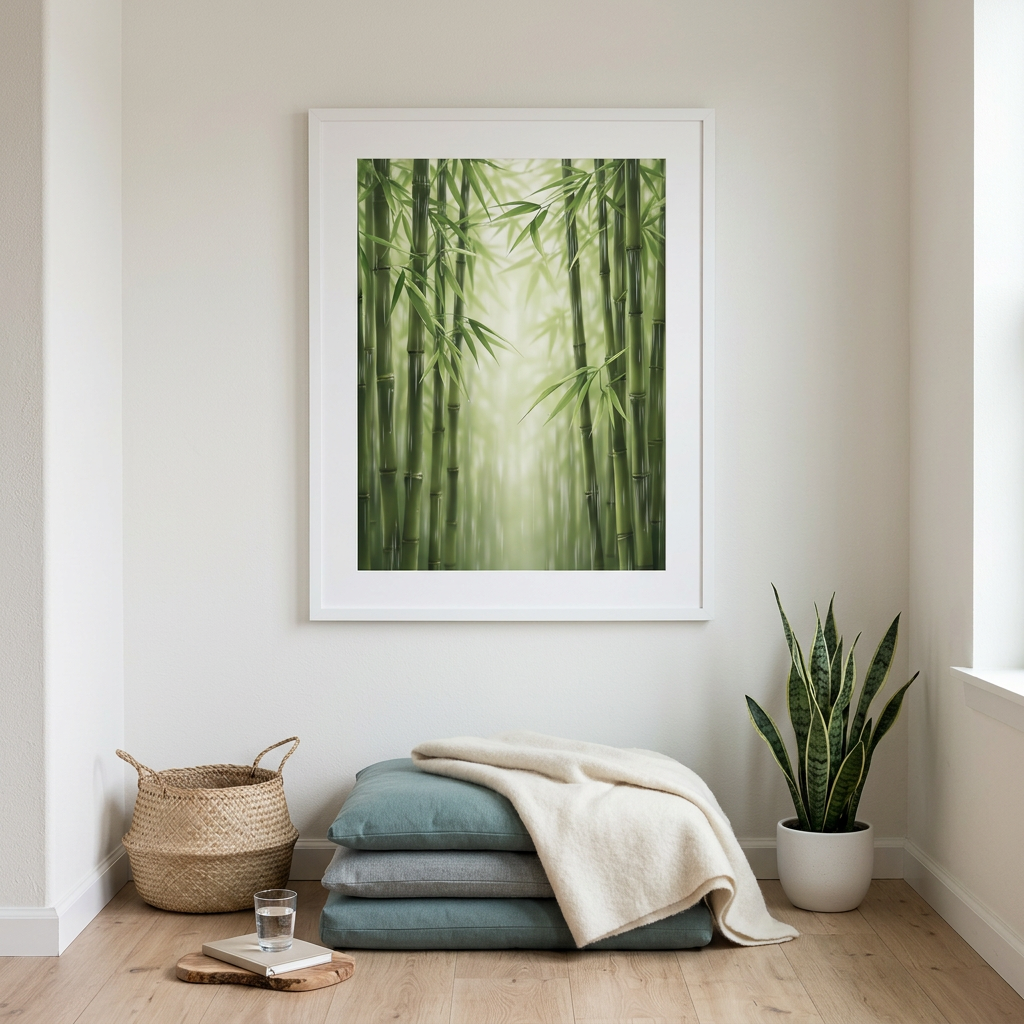 Breath of the Woods sleep wall art in bedroom